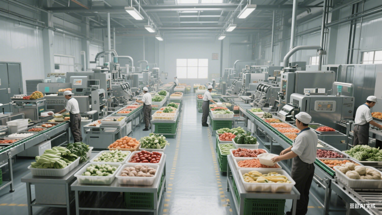 預(yù)制菜生產(chǎn)線規(guī)范食材分類處理，有效避免串味風(fēng)險(xiǎn)(圖5)