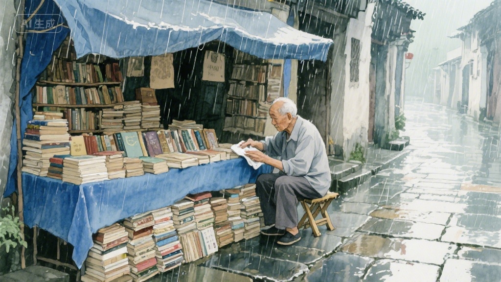 旧书摊里的时光密码