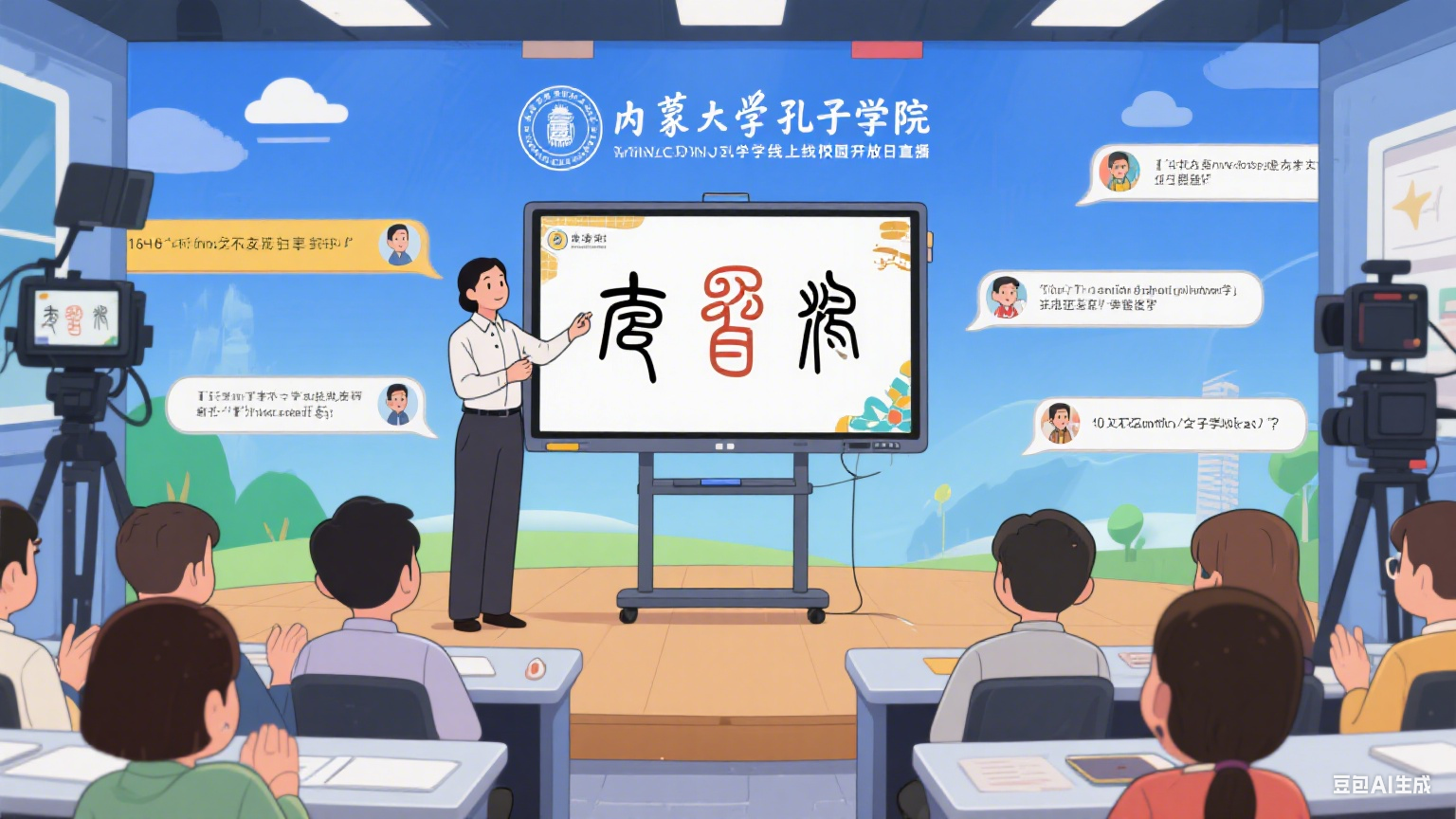 内蒙古大学孔院举办线上开放日 全球观众云端探秘中文学习