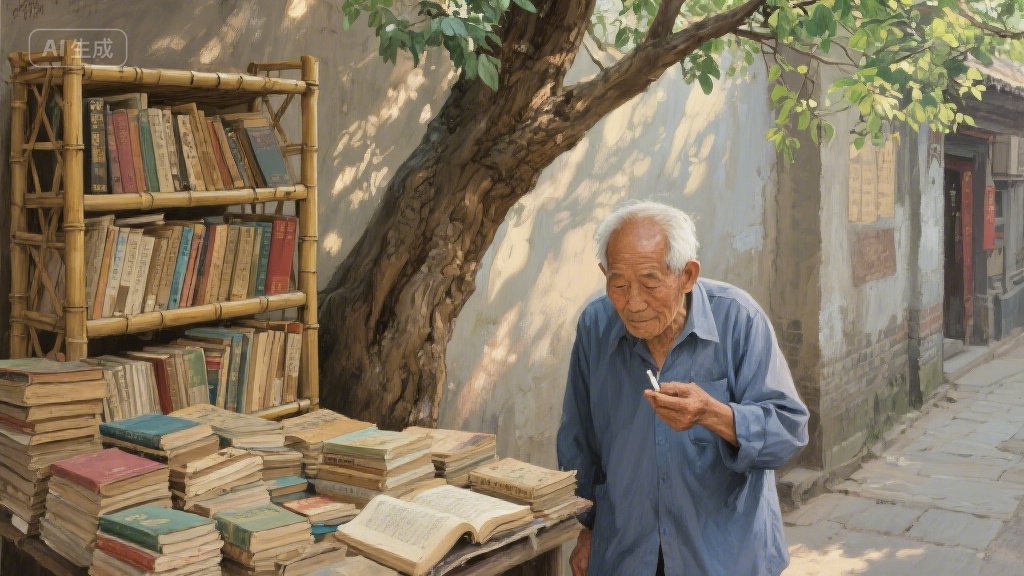 巷尾旧书摊：时光褶皱里的墨香絮语