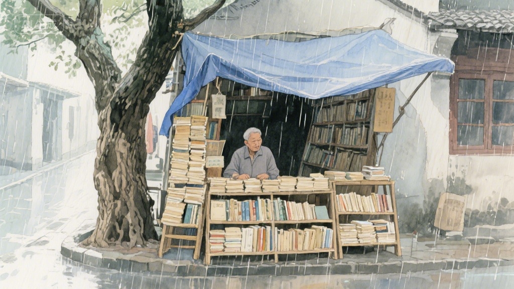 巷尾旧书摊里藏着的时光密码