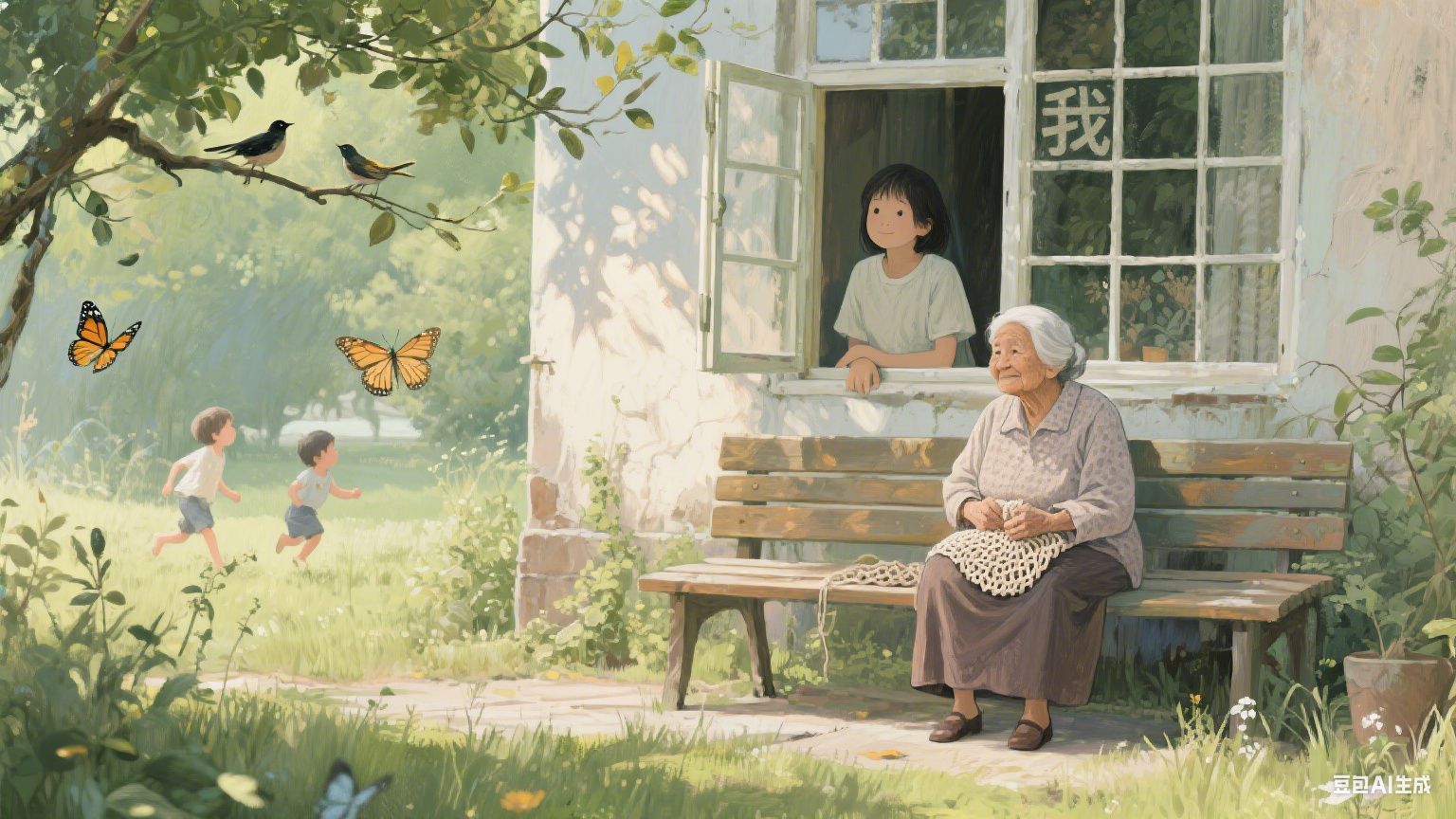 窗沿下的时光碎片