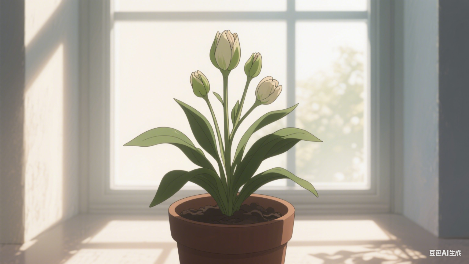 我家窗台那盆向朵花，竟成了生活里的小惊喜