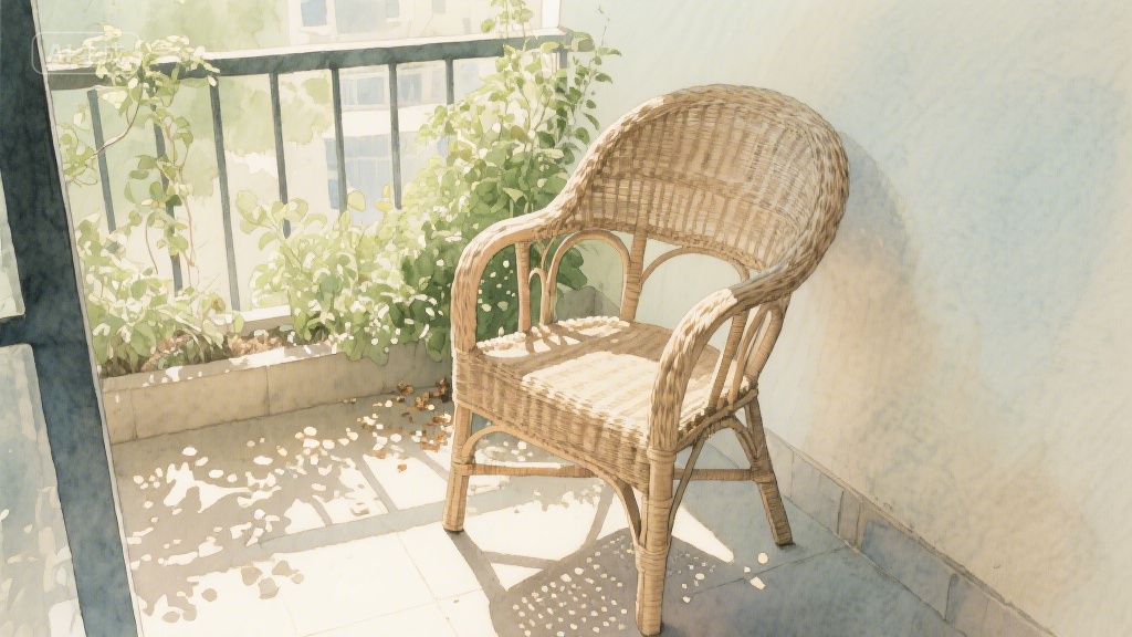 老藤椅上的时光褶皱