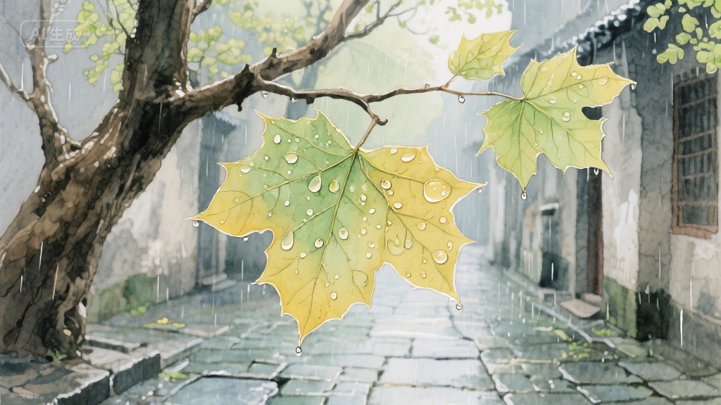 梧桐叶上的时光信笺