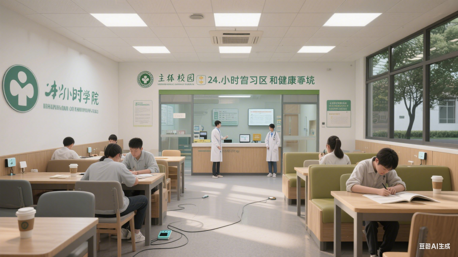 临港文理学院升级校园公共服务 24 小时自习区投用