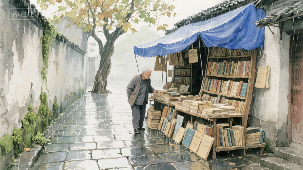 旧书摊里的时光信笺