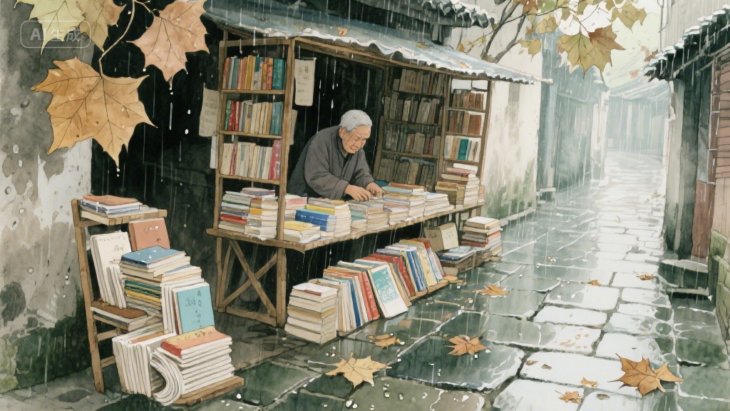 旧书摊里的时光密码