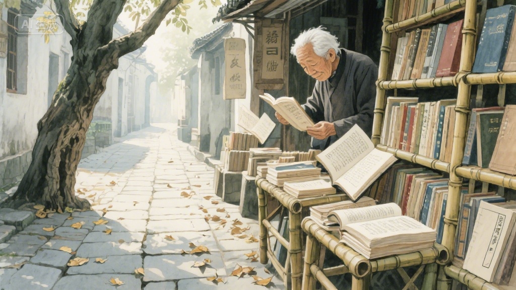 巷尾书摊：时光褶皱里的墨香絮语