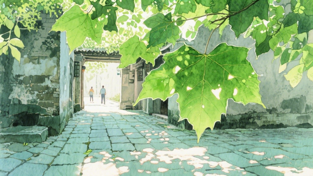 梧桐叶上的时光信笺