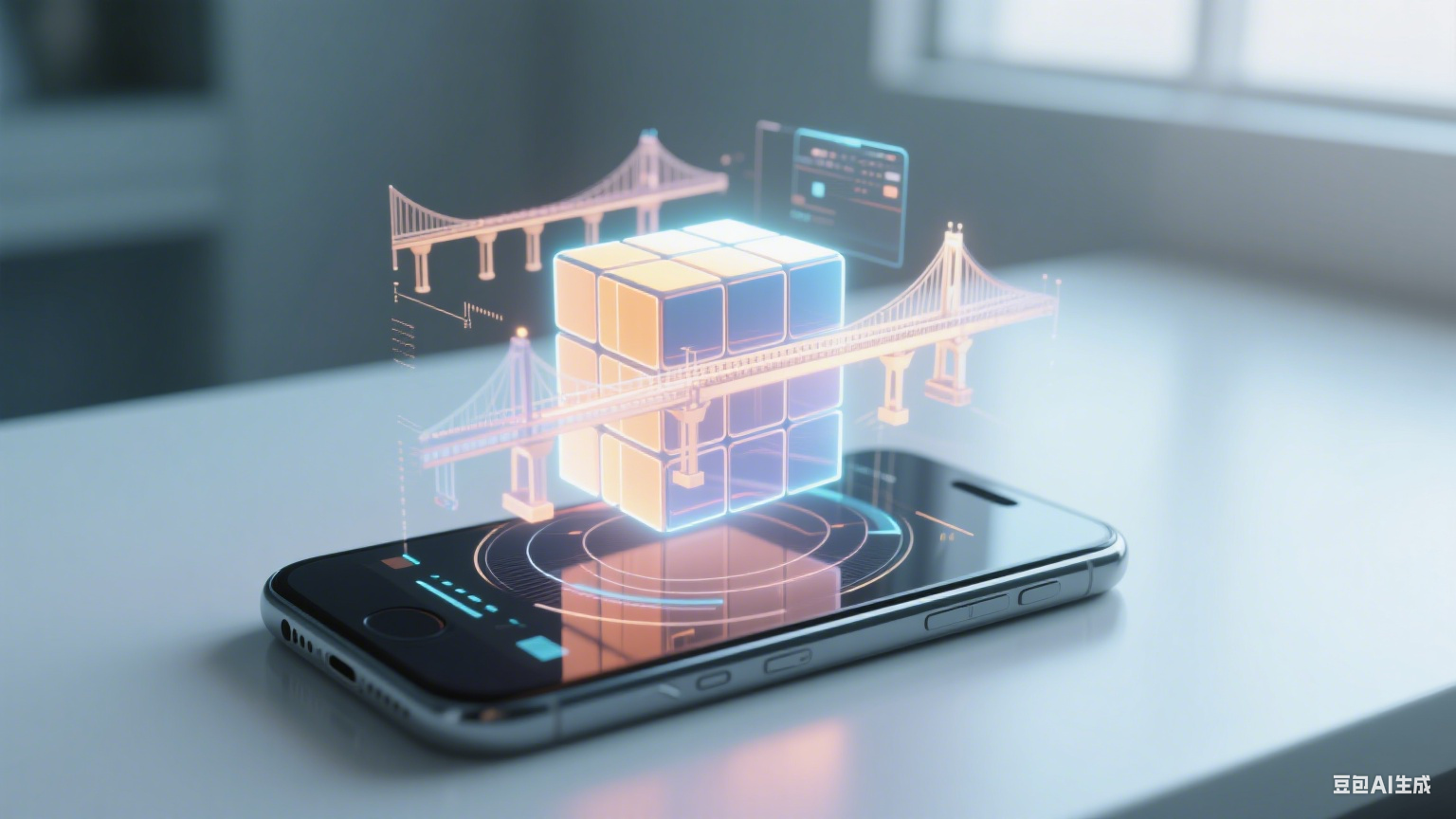 掌心的星光：全息投影手机里的虚实共生梦