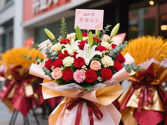 开业送鲜花什么好