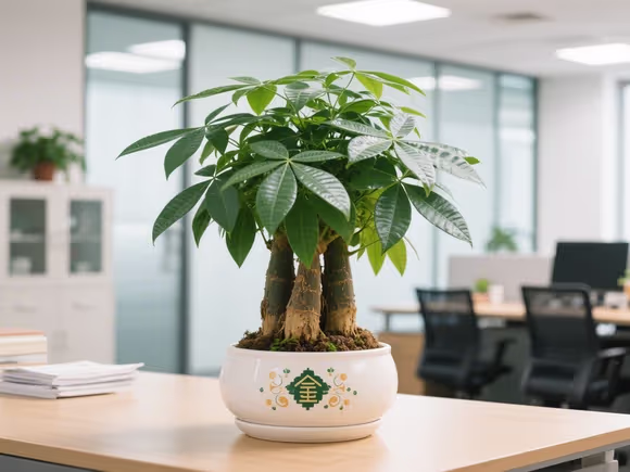 办公室盆栽发财树