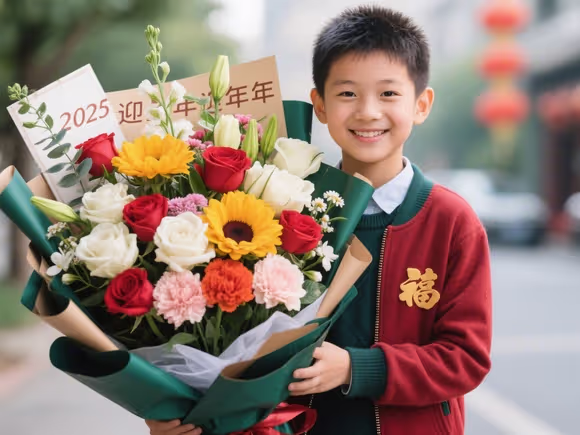迎接表弟送什么花