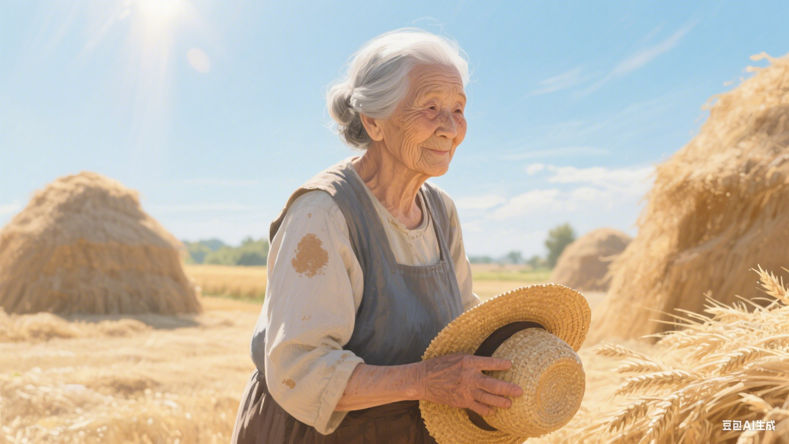 草帽下的光影故事
