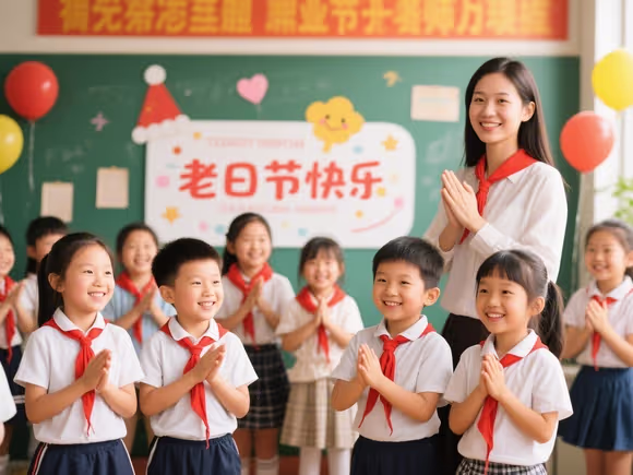 小学生教师节送给老师的祝福