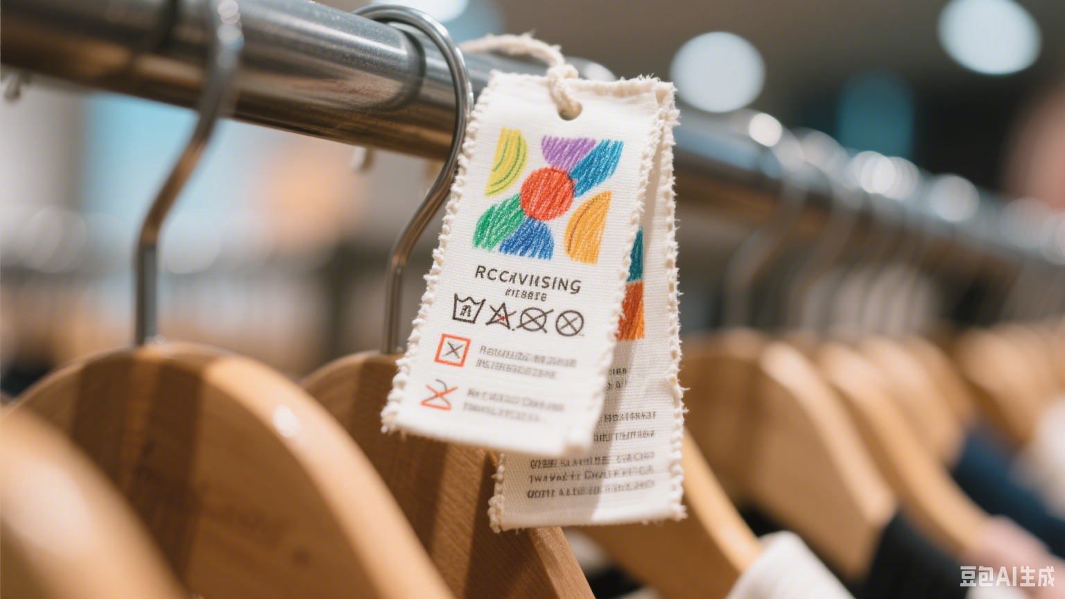A Close - up of a Care Guide on a Retail Clothing Tag