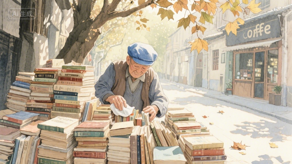 旧书摊里的时光信笺