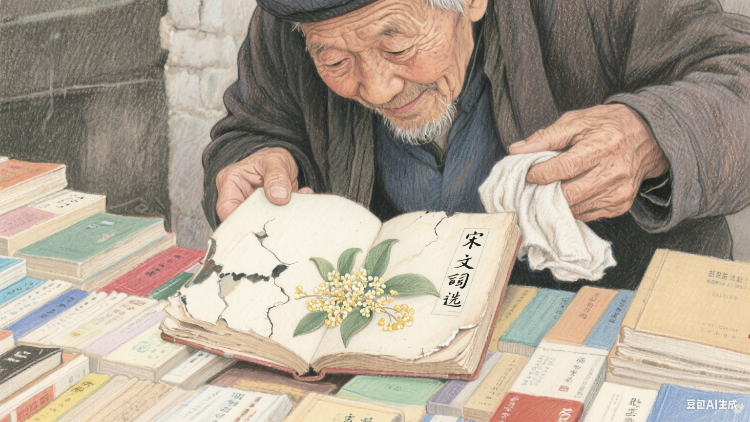 巷尾旧书摊：时光褶皱里的墨香絮语