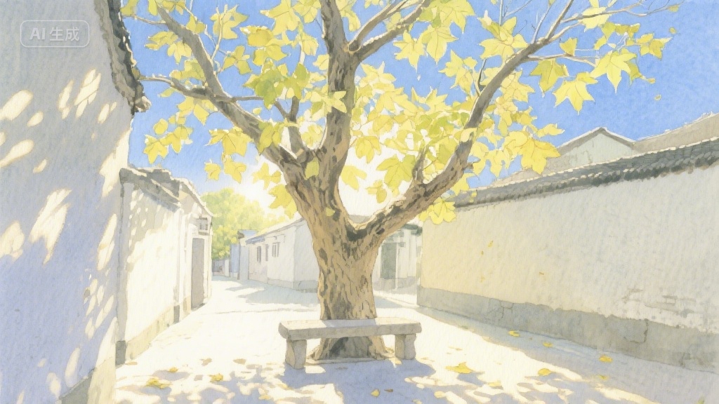 梧桐叶上的时光信笺