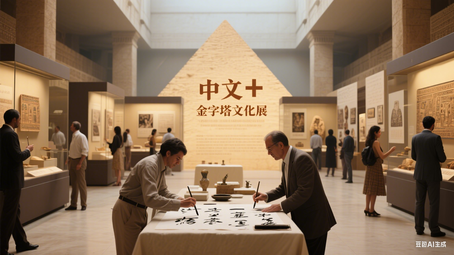 埃及开罗大学孔子学院举办中文加金字塔文化展 促进文明交流