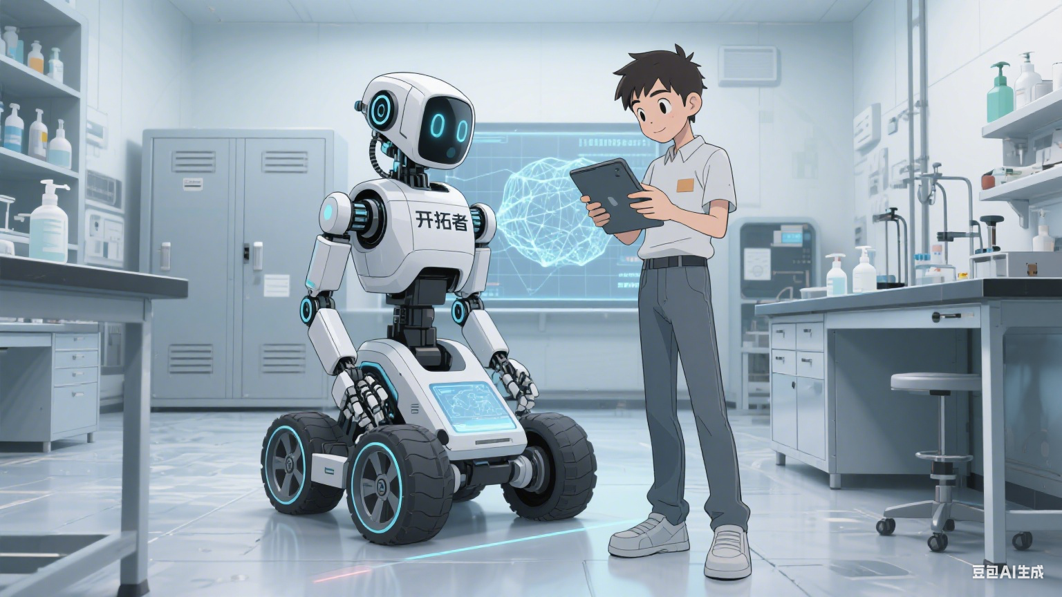 实验室里的导航小挑战：阿明与机器人 “开拓者” 的探索之旅