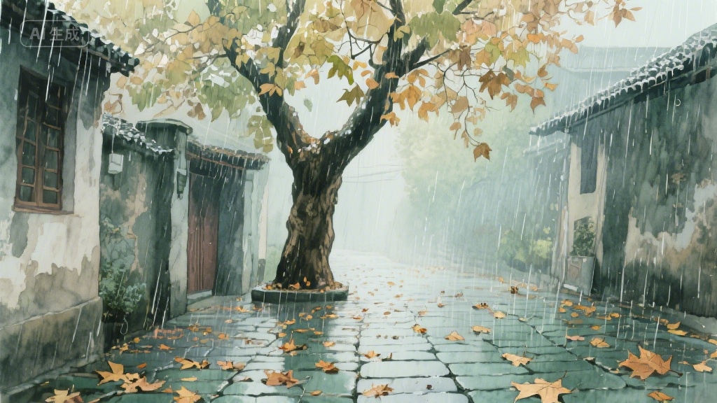 梧桐叶上的时光信笺