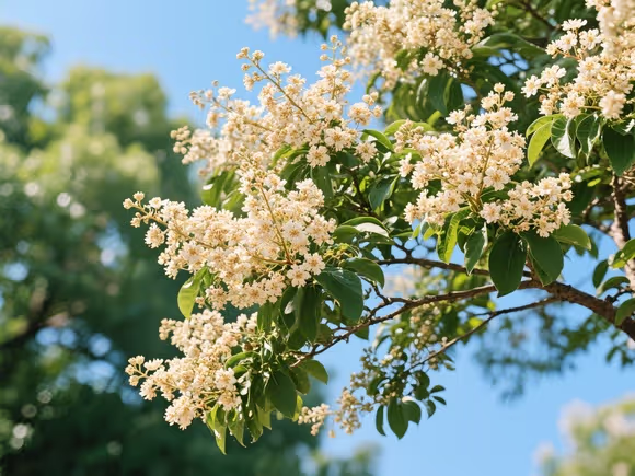 八月九月开花的树